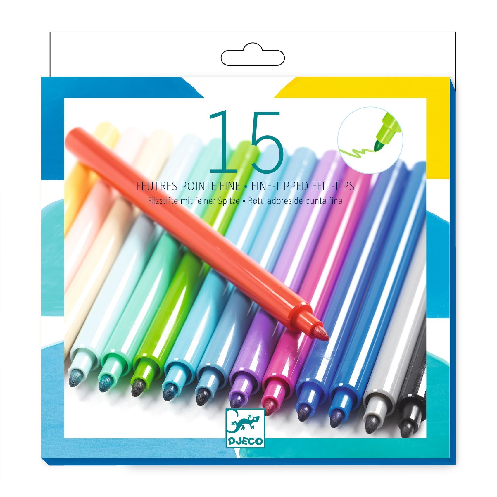15 feutres pointe fine Pacifique Djeco