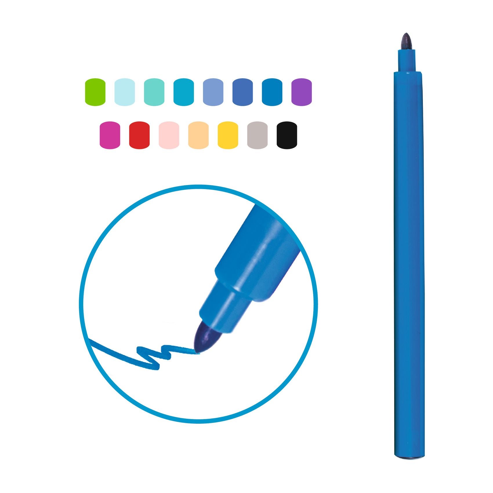 15 feutres pointe fine Pacifique Djeco