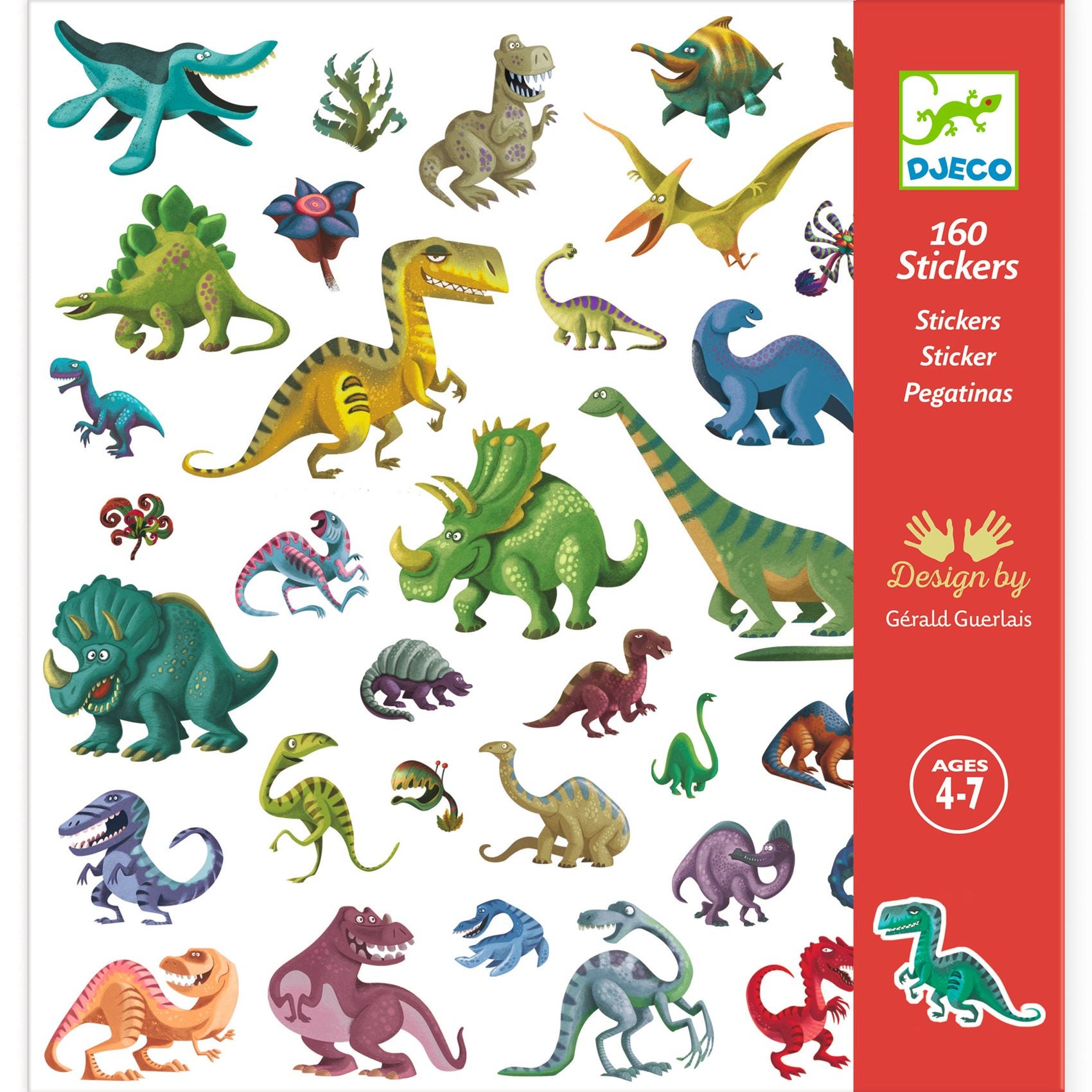 160 Stickers Dinosaures Djeco