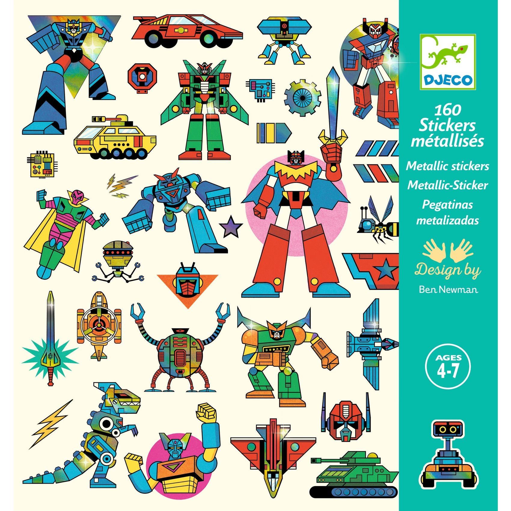 160 Stickers Robots Djeco