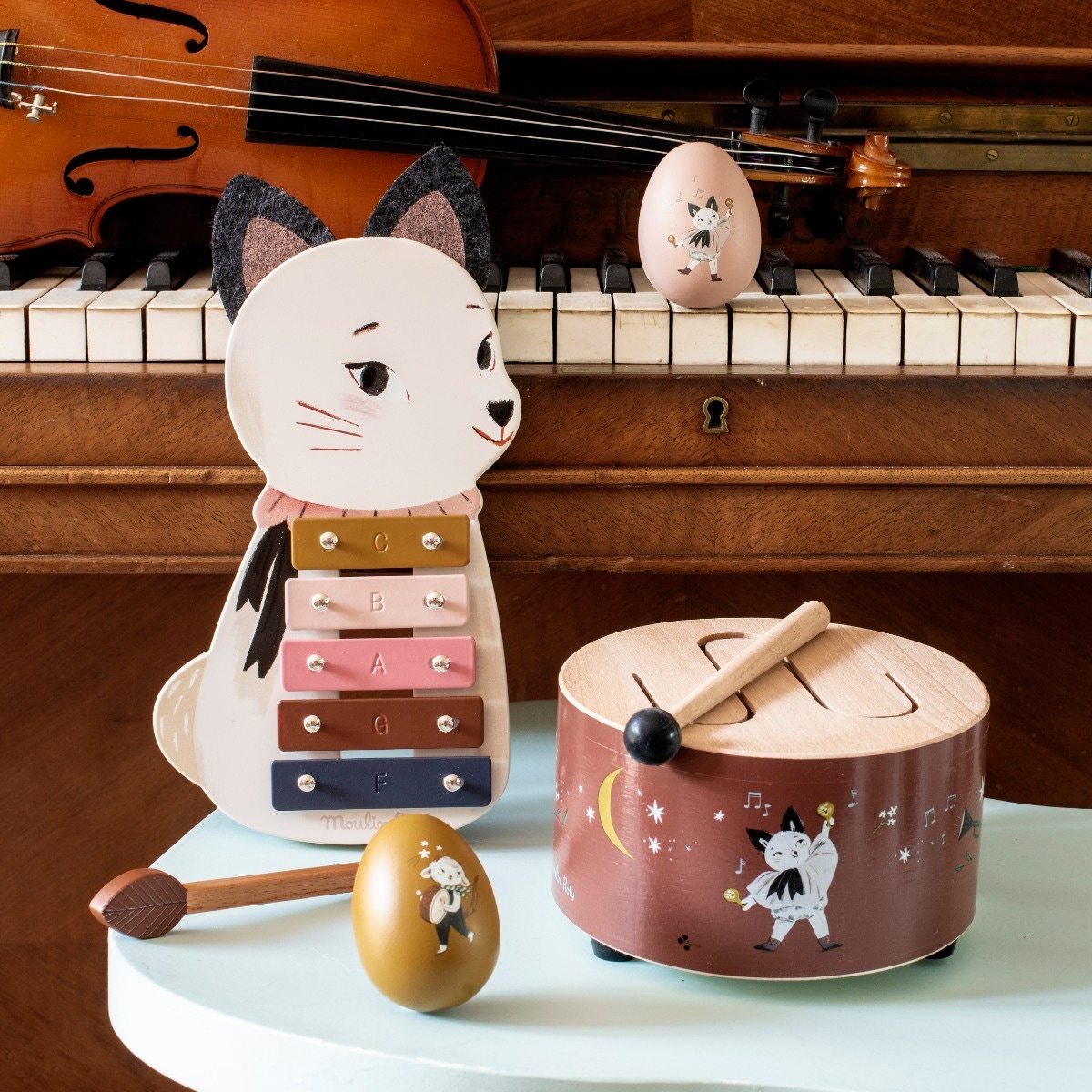 Tambour en bois Après la pluie Moulin Roty