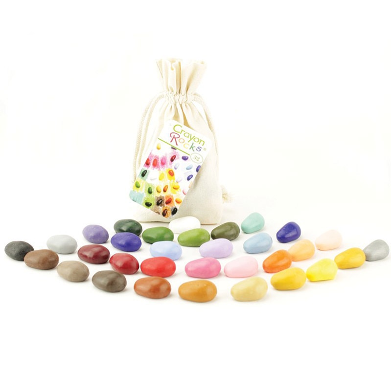 32 Couleurs Crayons Cailloux Sachet Coton Mousseline Crayon Rocks