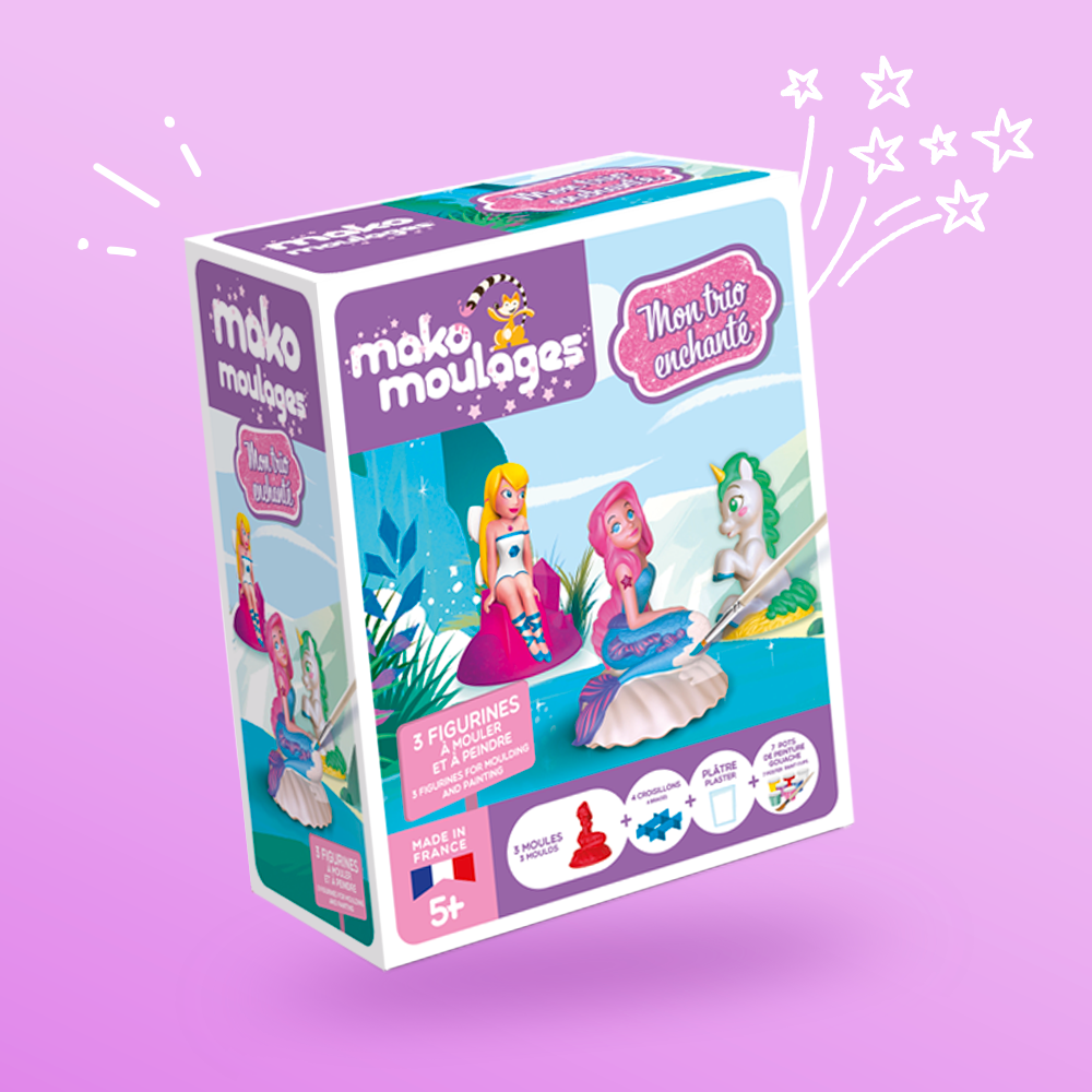 Coffret 3 moulages Le monde Enchanté Mako Moulages