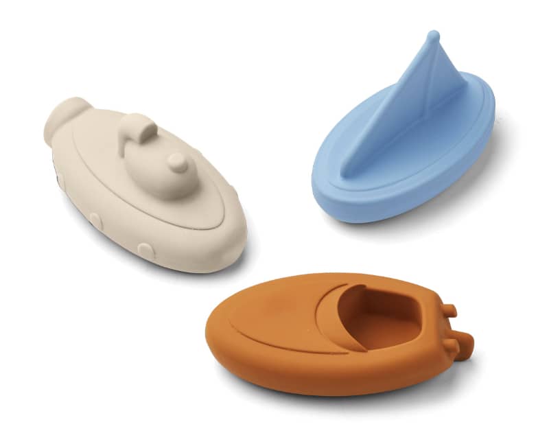 3 jouets de bain bateau Troels bleu multi mix Liewood