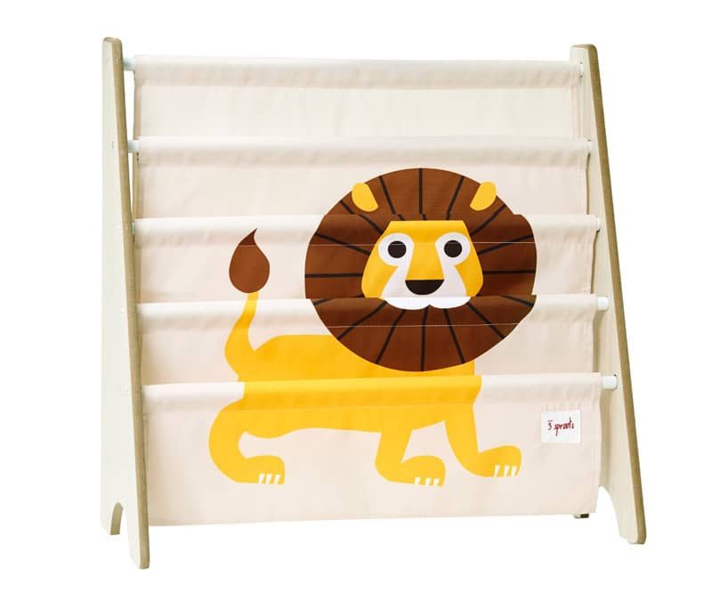 3 sprouts rangement pour livres lion