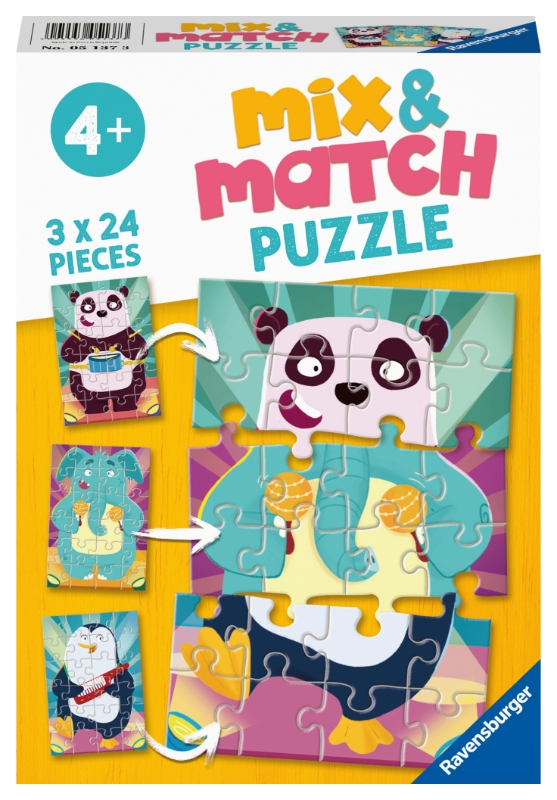 Puzzle Mix & Match les animaux rigolos Ravensburger