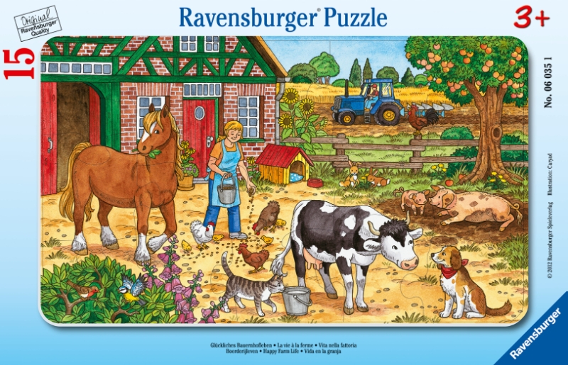 Puzzle cadre 15 pièces : La vie à la ferme Ravensburger France - vue 5