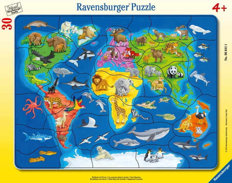 Puzzle Animaux dans le monde Ravensburger