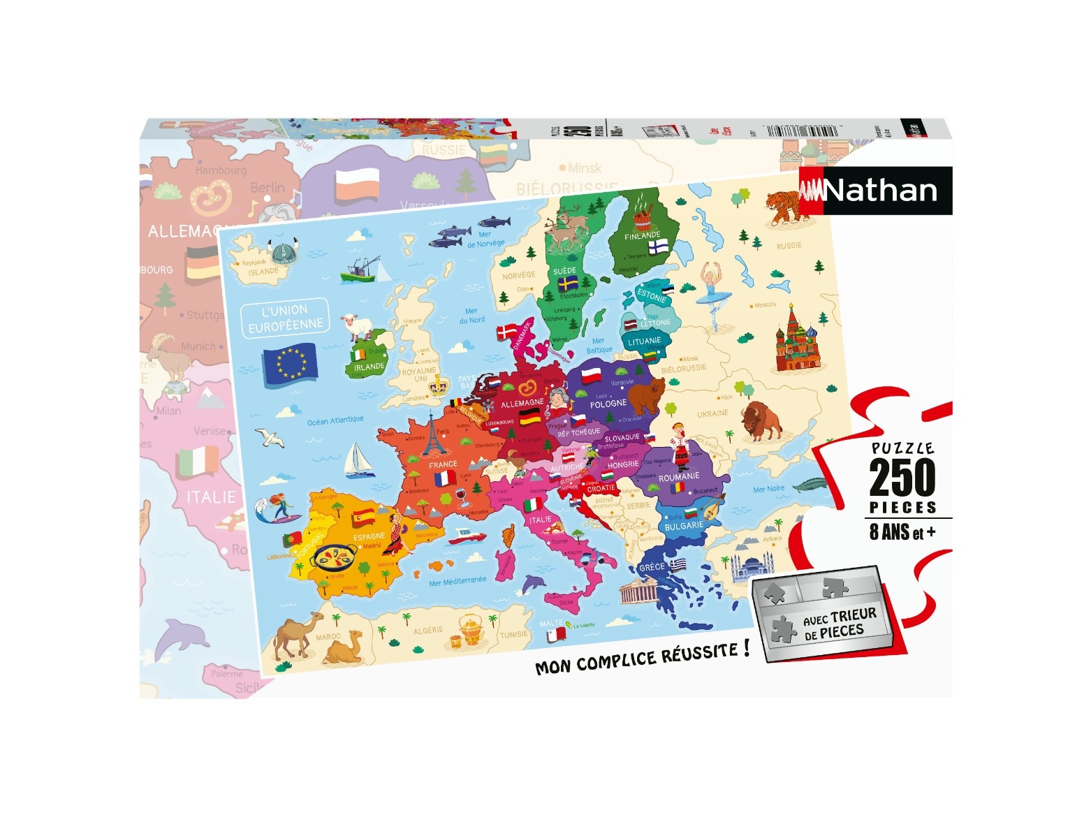 Puzzle 250 pcs Carte d'Europe Ravensburger