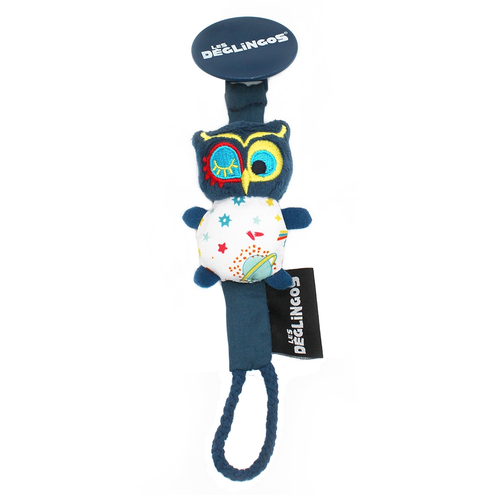 Attache-tétine Astros le hibou Les Déglingos