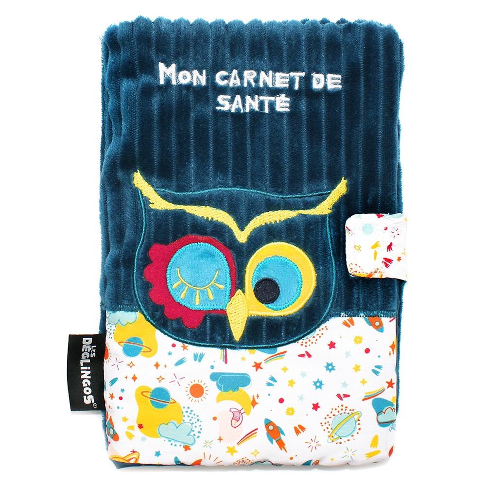 Protège carnet de santé Astros le hibou Les Déglingos
