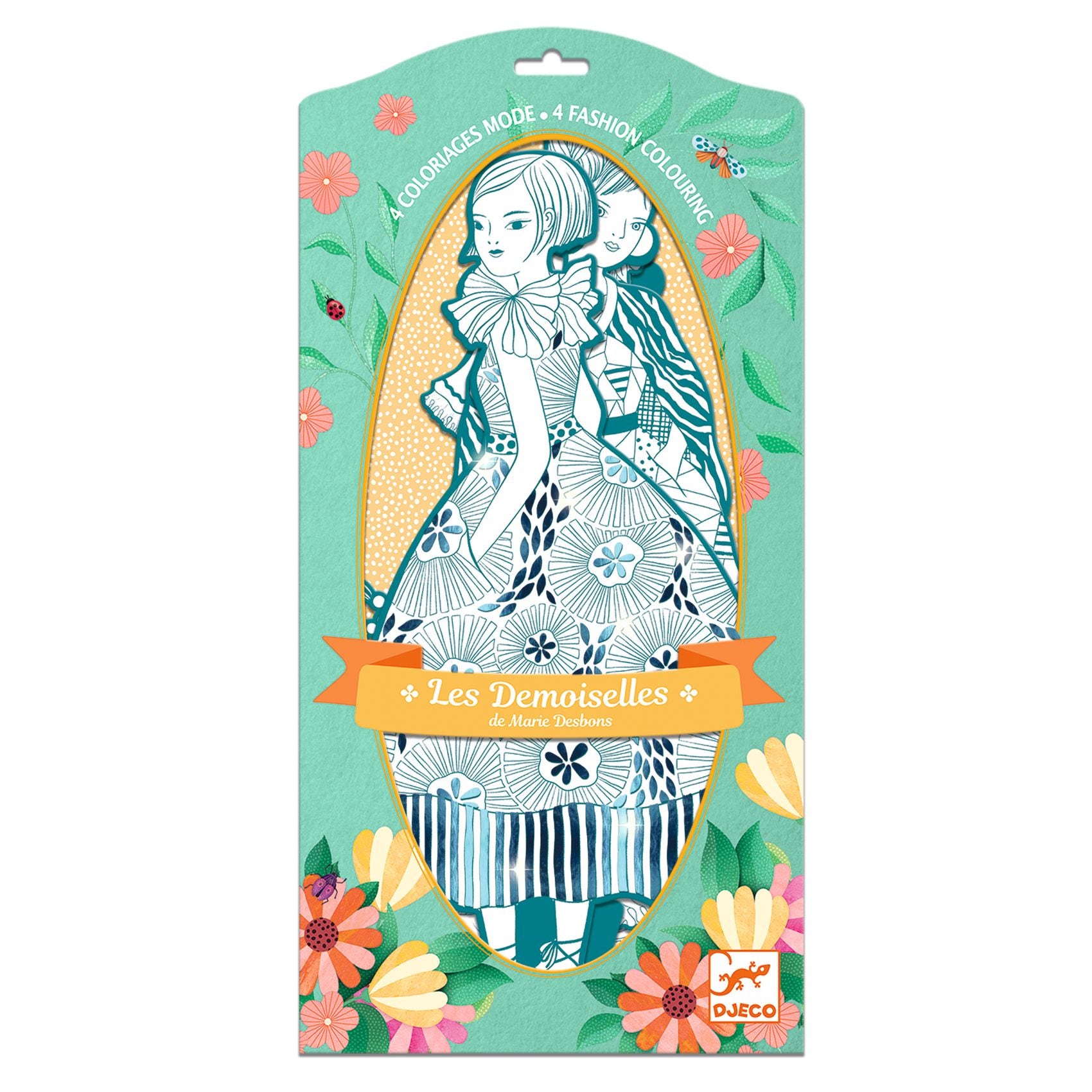 4 coloriages mode Rebekka  ses amies Djeco