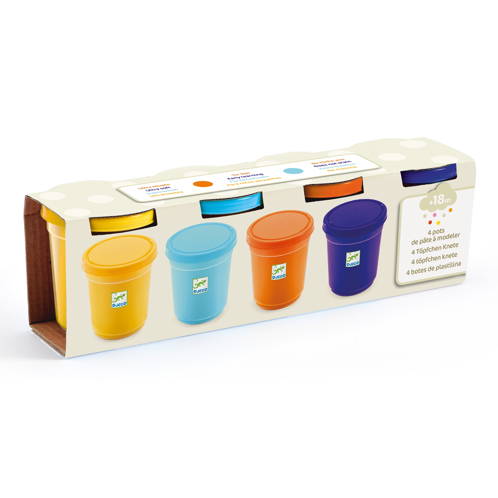 4 pots de pate a modeler Nature Djeco