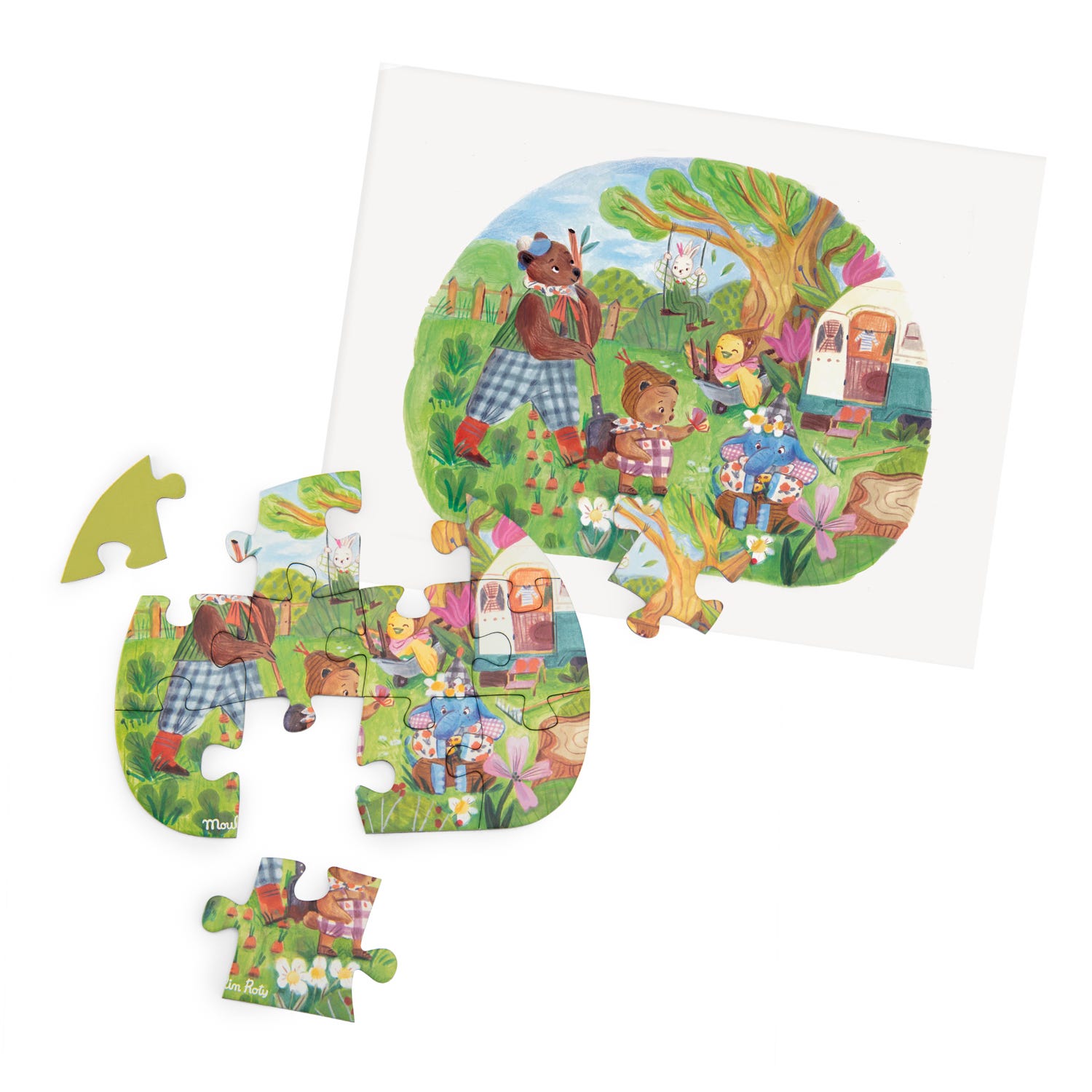 4 puzzles 12 pcs Une belle journee Les Minouchkas Moulin Roty