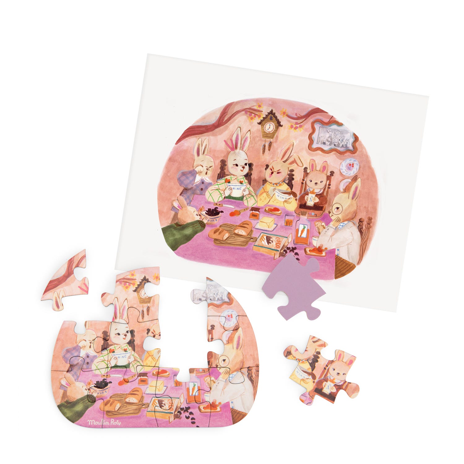 4 puzzles 12 pcs Une belle journee Les Minouchkas Moulin Roty