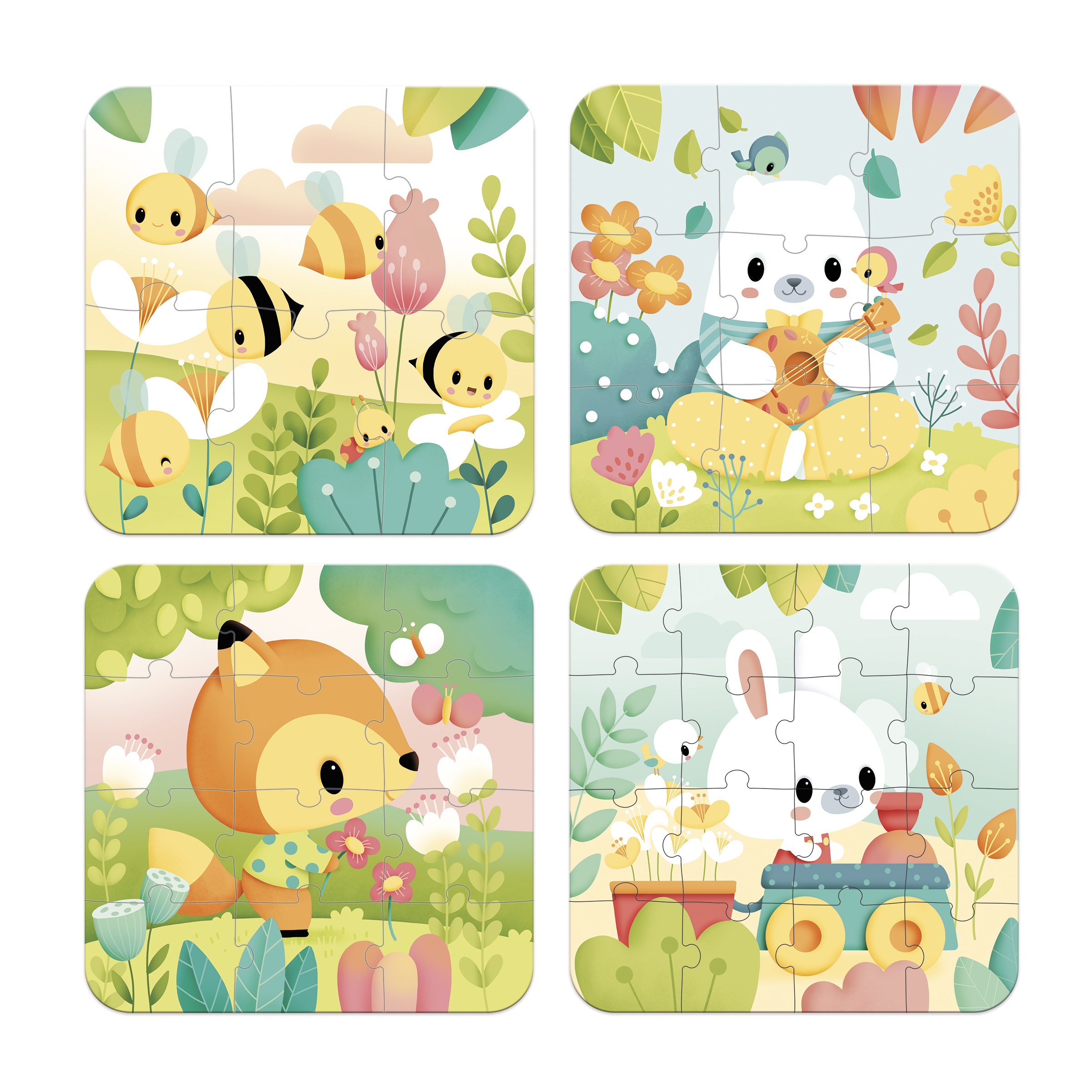 4 puzzles evolutifs 691216 pcs Pure Janod