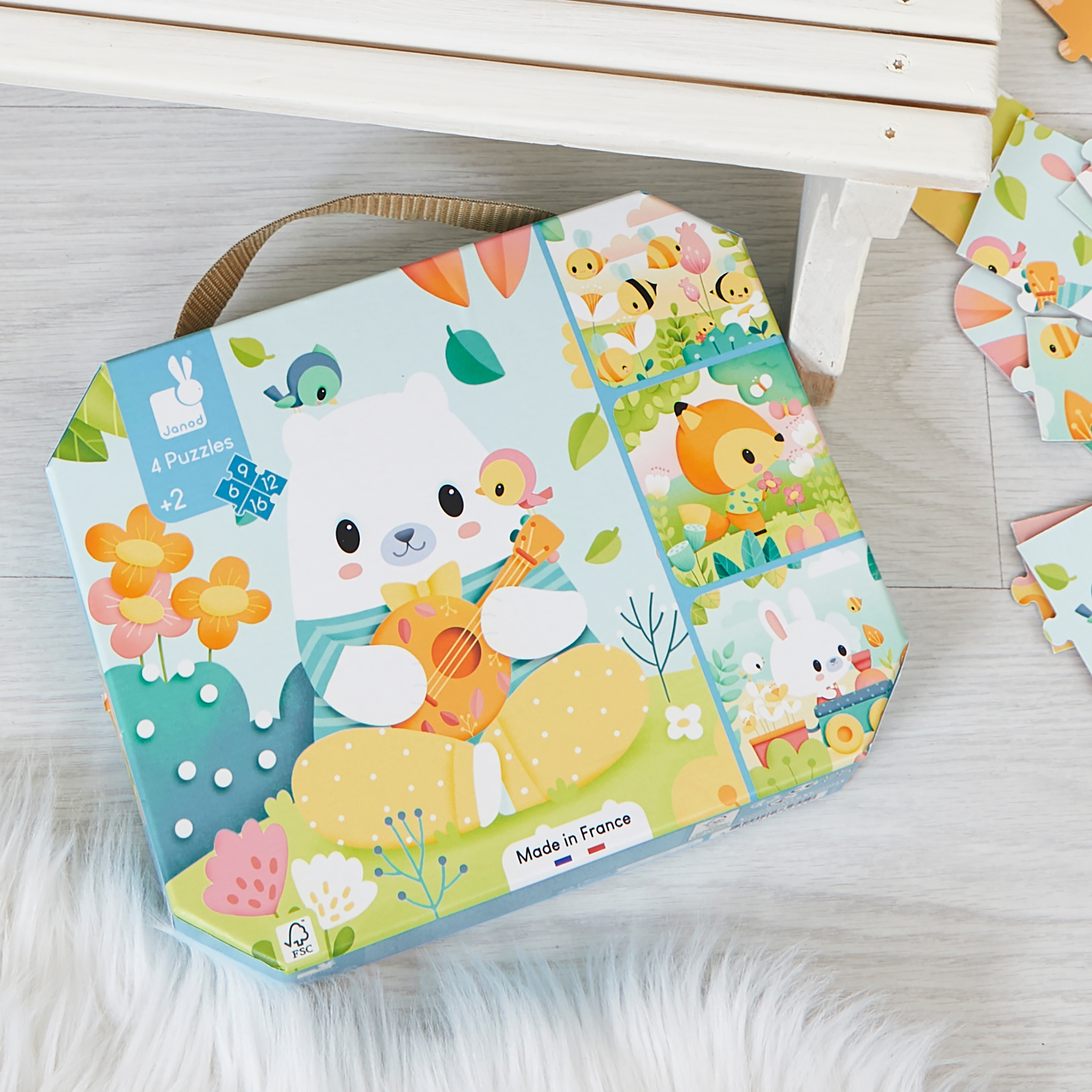 4 puzzles evolutifs 691216 pcs Pure Janod