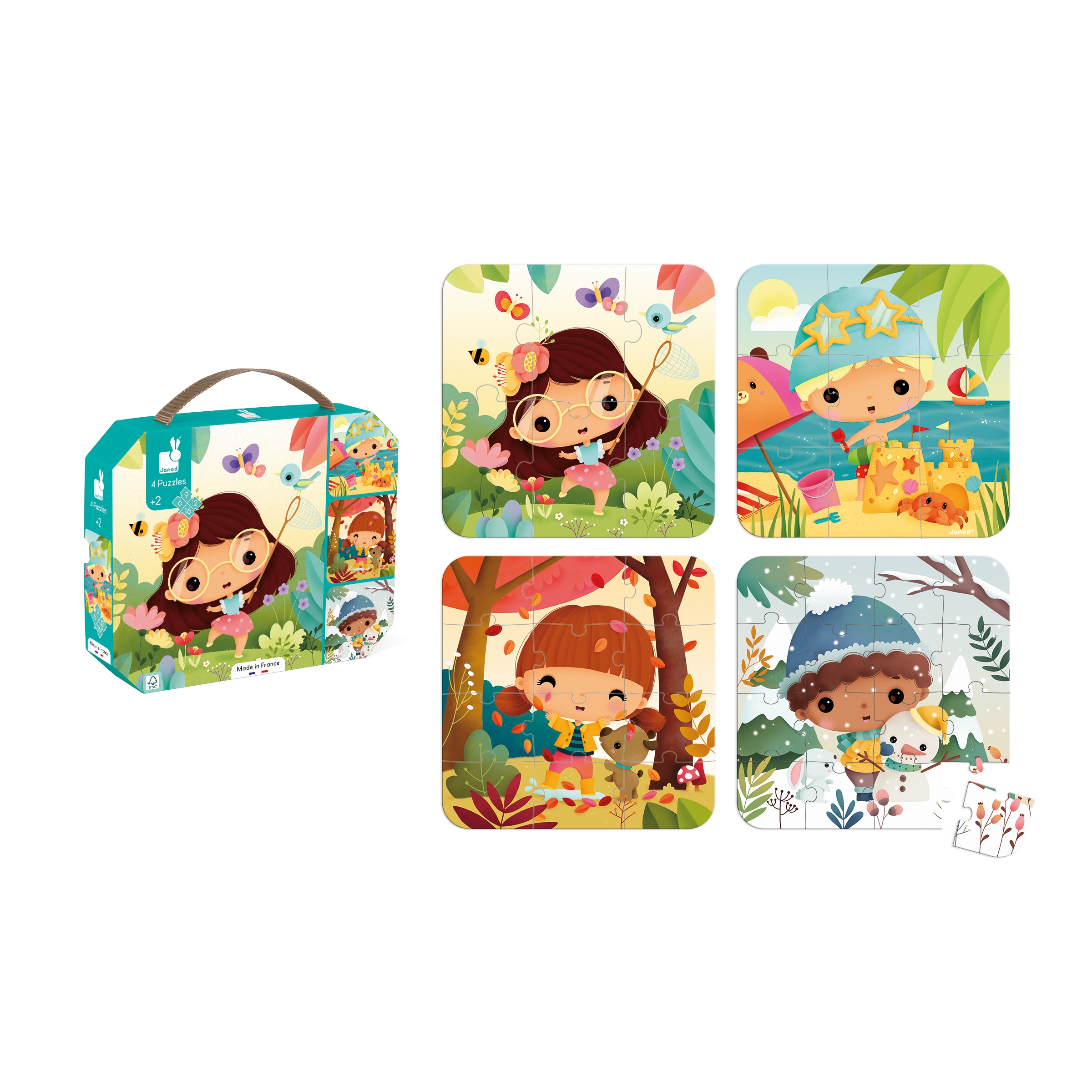 4 puzzles evolutifs les 4 Saisons Janod