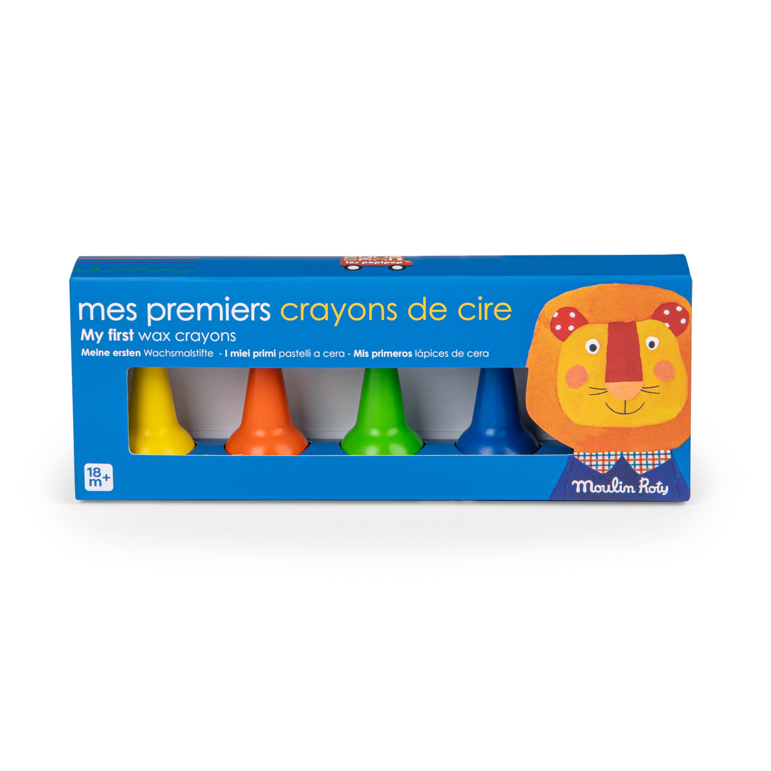 5 crayons de cire Les Popipop Moulin Roty