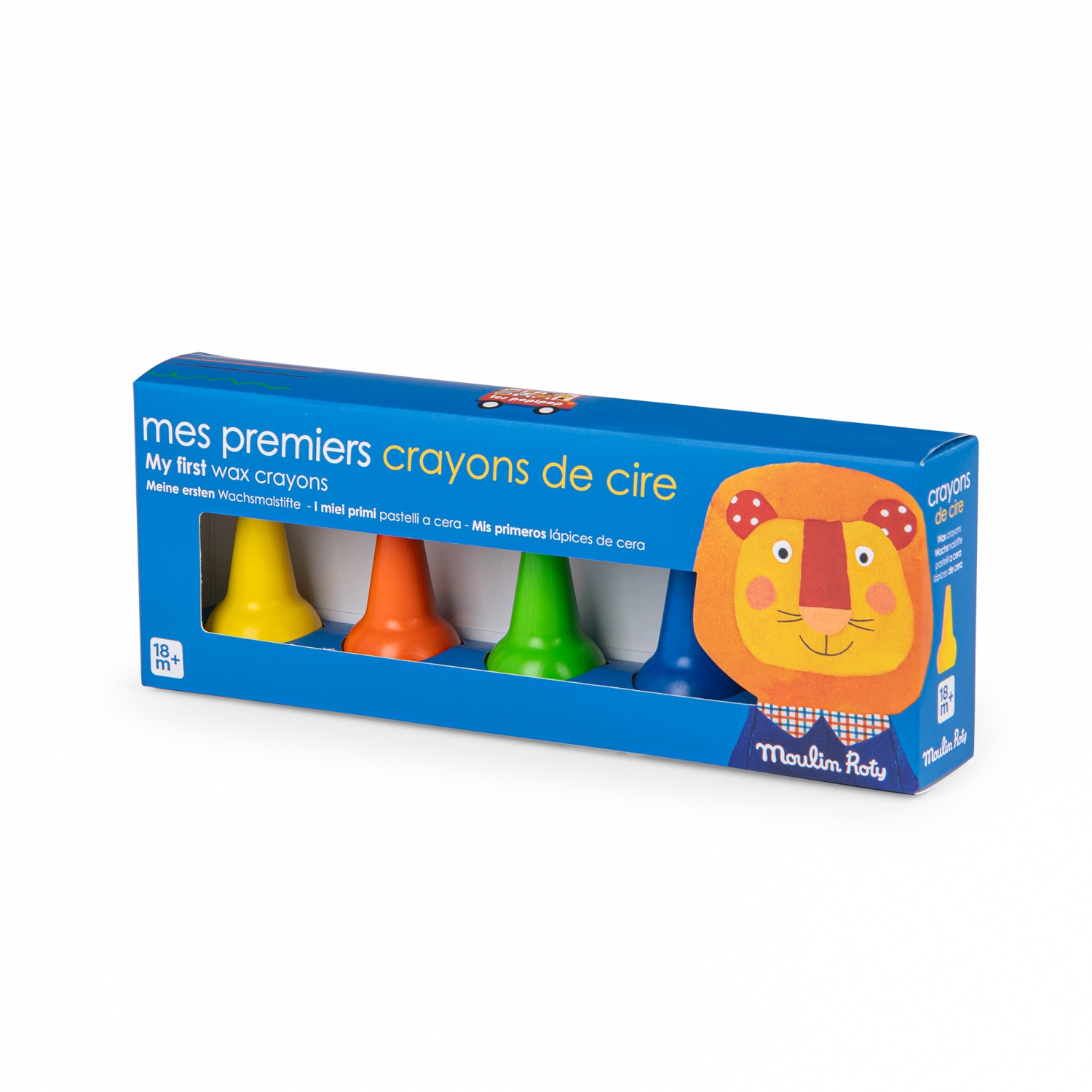 5 crayons de cire Les Popipop Moulin Roty