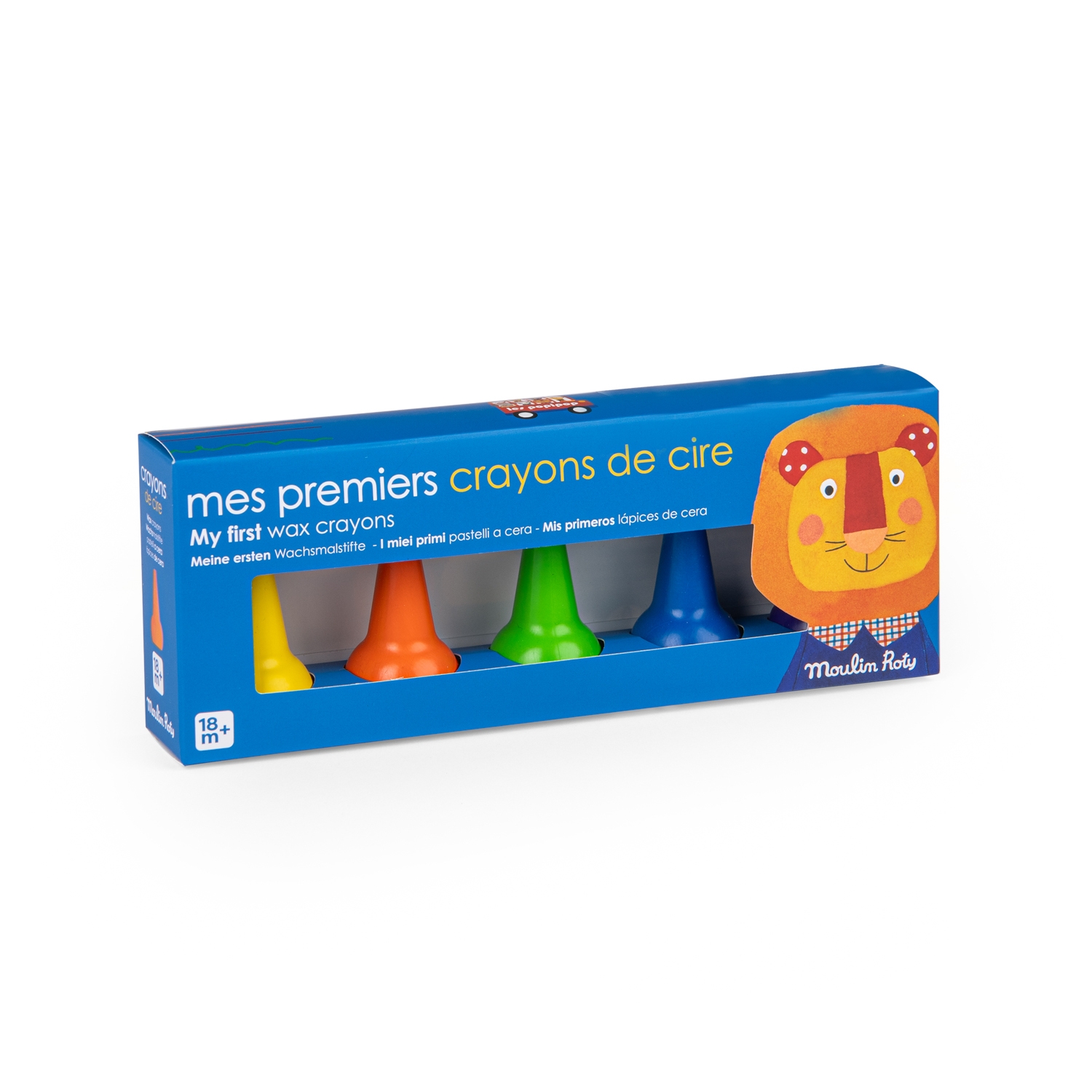 5 crayons de cire Les Popipop Moulin Roty