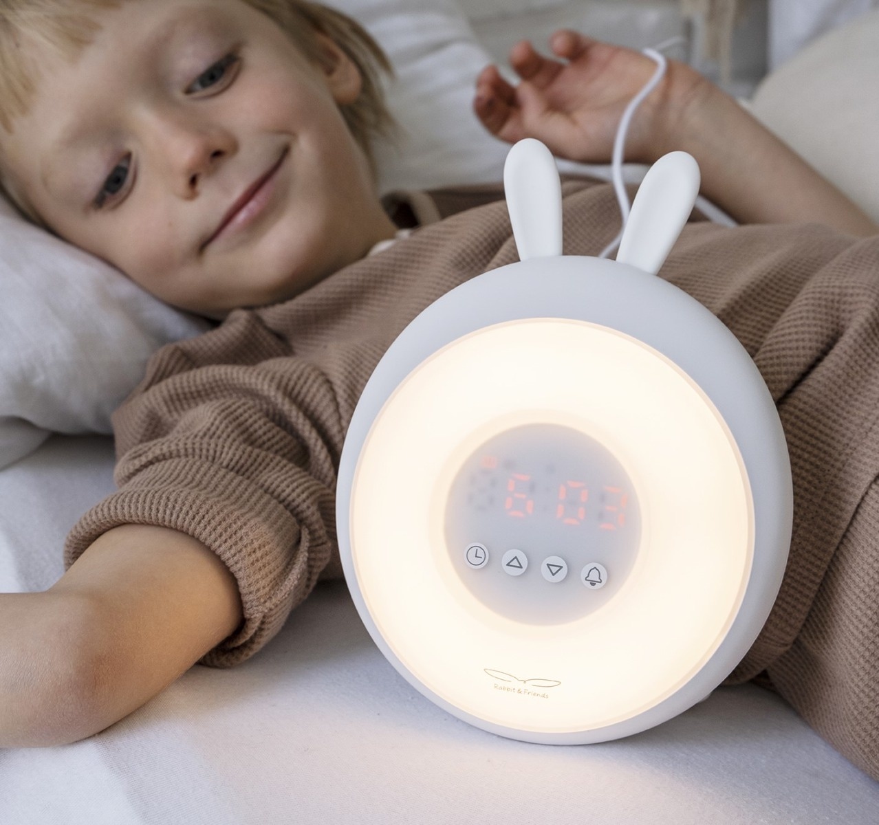 Réveil lapin blanc Rabbit and Friends