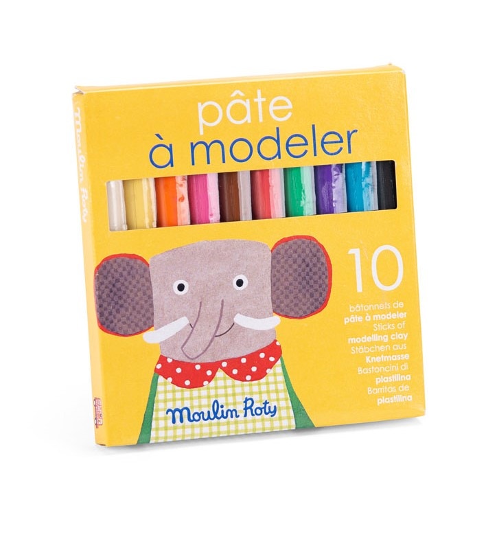10 bâtonnets de pâte à modeler Les Popipop Moulin Roty