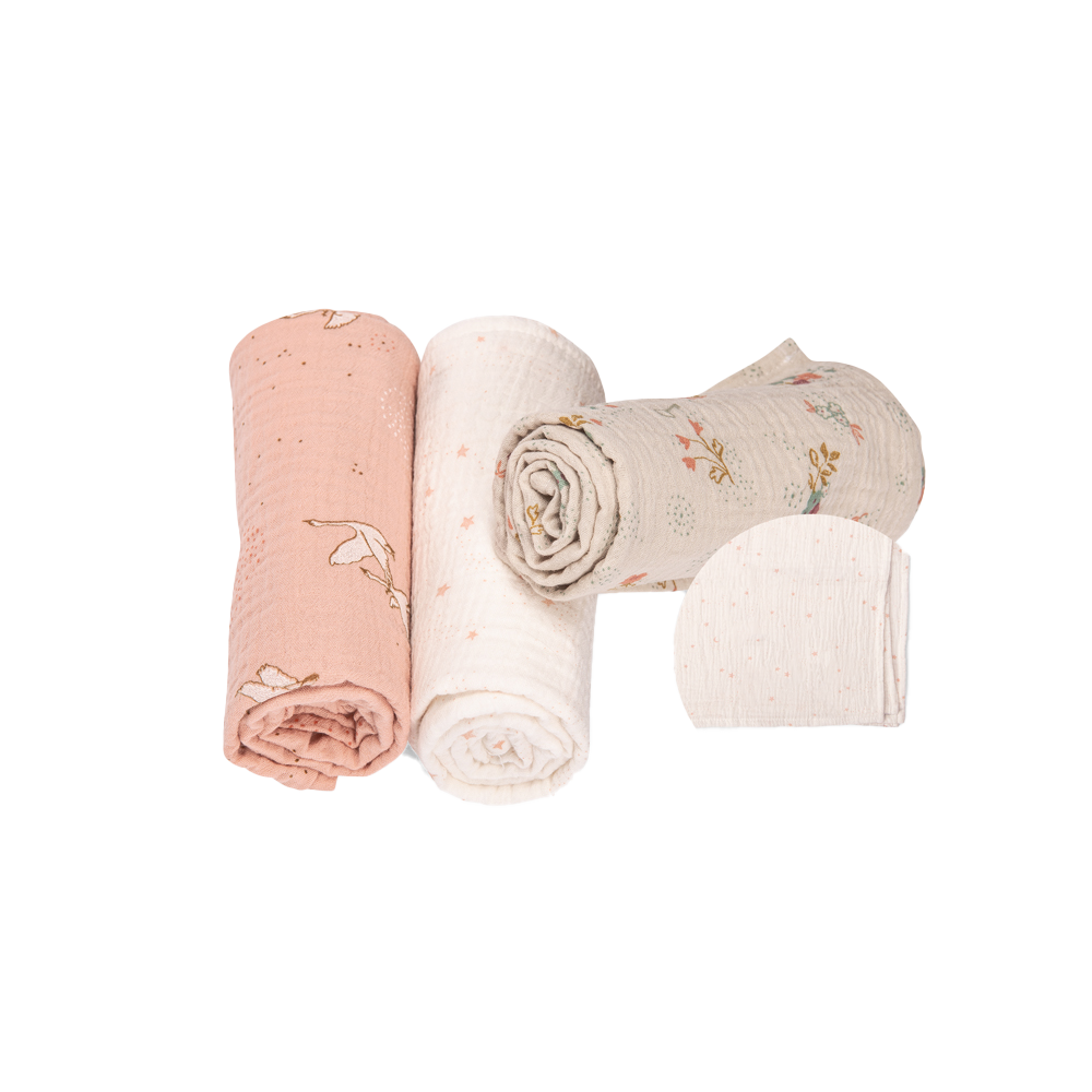 Set de 3 langes imprimes La petite ecole de danse