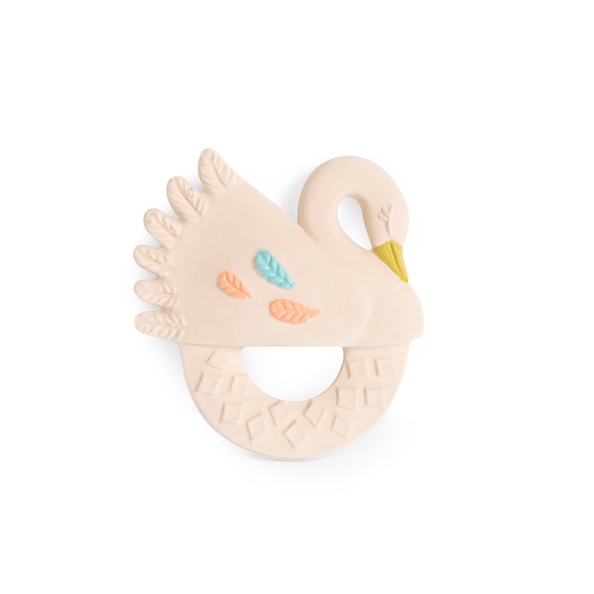 Hochet anneau de dentition caoutchouc Cygne La petite école de danse Moulin Roty