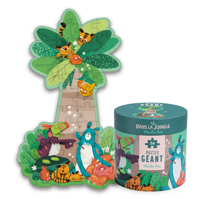 Puzzle géant Palmier 36 pcs Dans la jungle Moulin Roty
