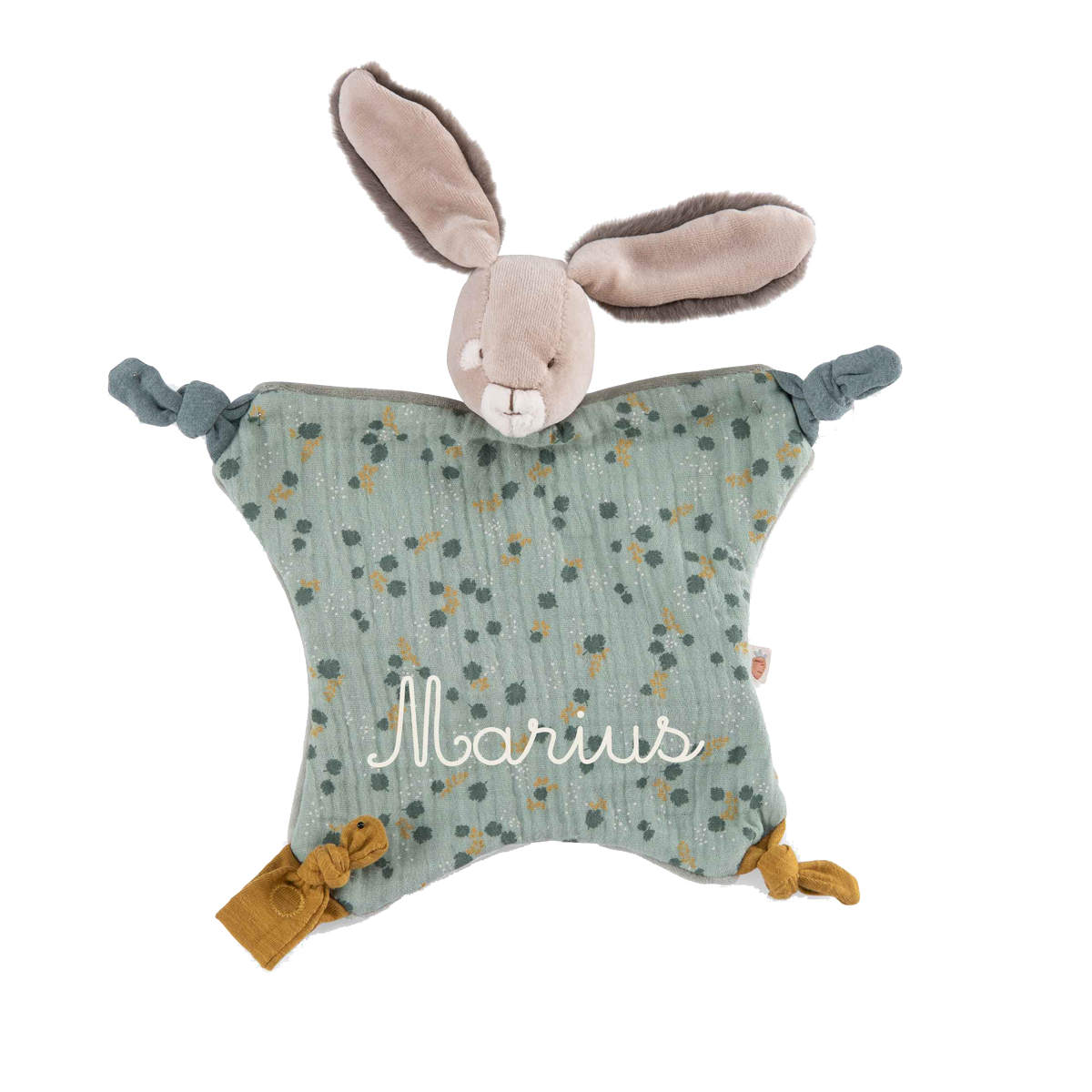 Doudou Lapin sauge Trois petits lapins Moulin Roty