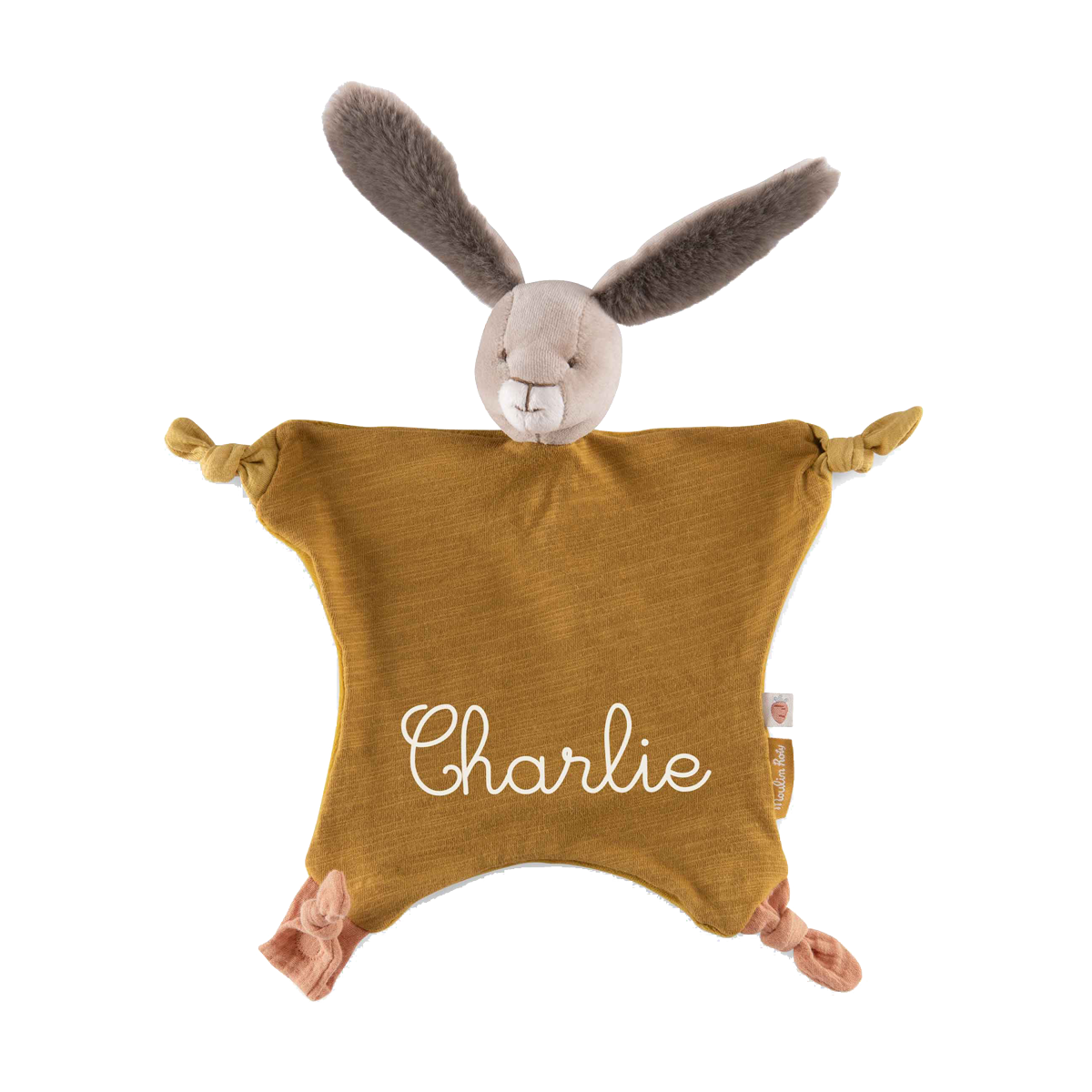 Doudou Lapin ocre Trois petits lapins Moulin Roty