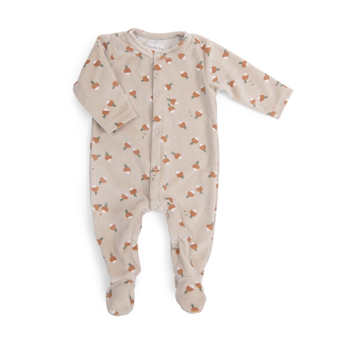 Pyjama velours motifs radis Trois petits lapins Moulin Roty