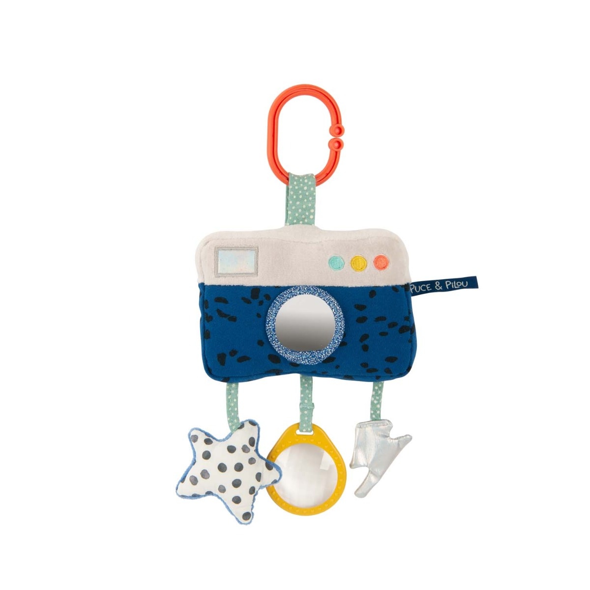 Peluche d'activités à suspendre Appareil photo Puce & Pilou Moulin Roty