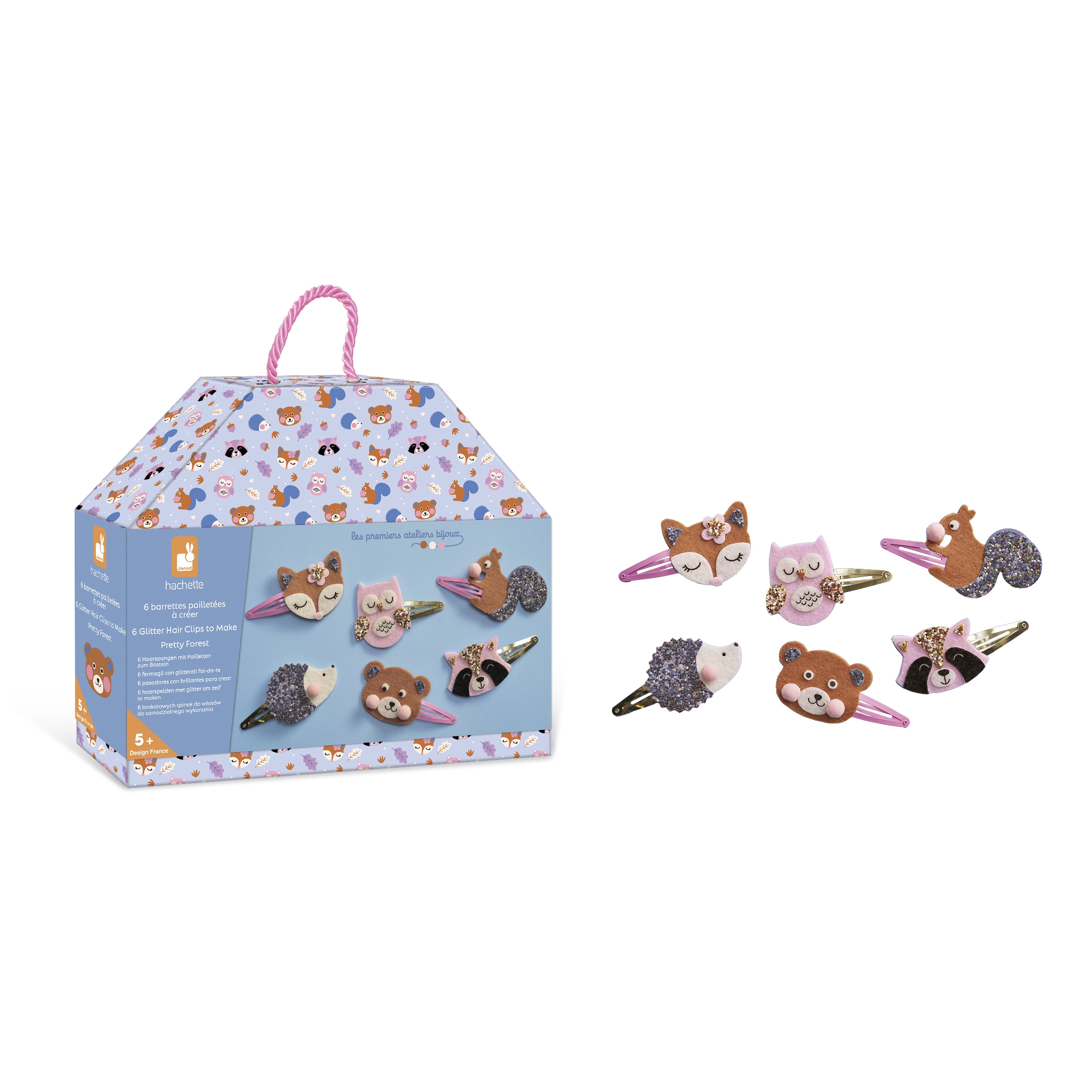 6 barrettes a creer Pretty forest Janod