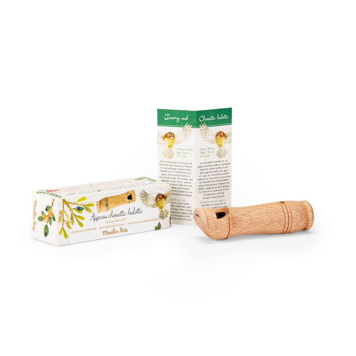 Appeau bois Chouette hulotte Le Jardin du Moulin Moulin Roty