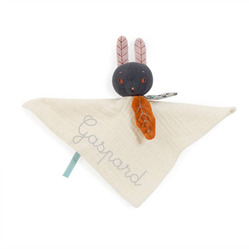 Doudou a broder lapin creme Apres la pluie Moulin Roty