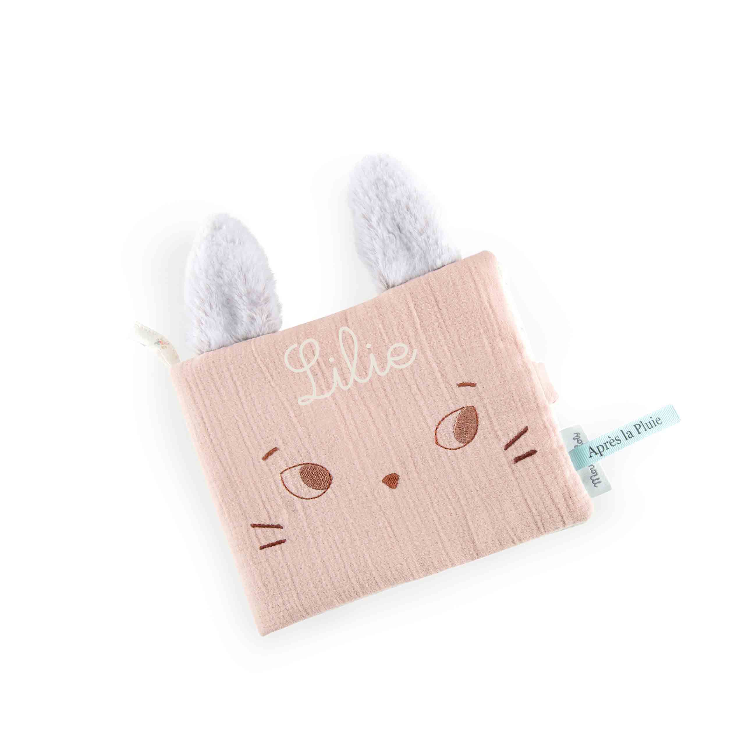 Album photo textile rose Souris AprÃ¨s la pluie Moulin Roty