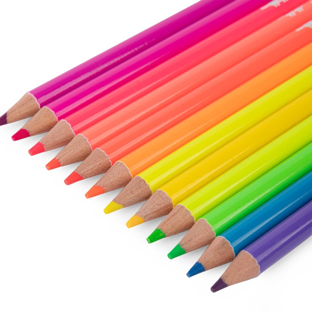 12 crayons de couleur néon Les Schmouks Moulin Roty