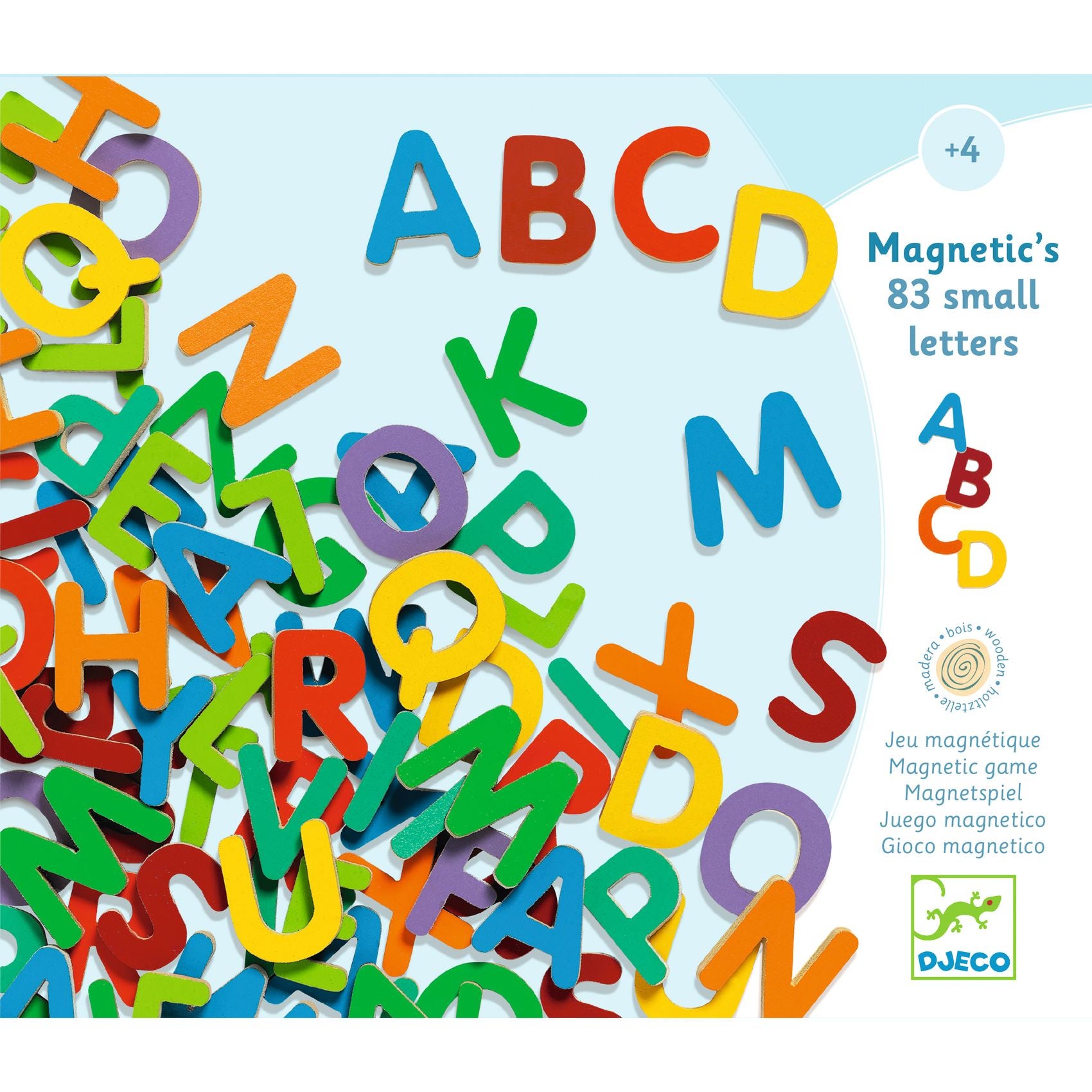 83 petites lettres magnetiques Djeco