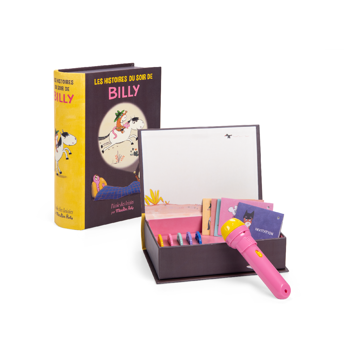 Coffret lampe Ã  histoires livre Billy Moulin Roty