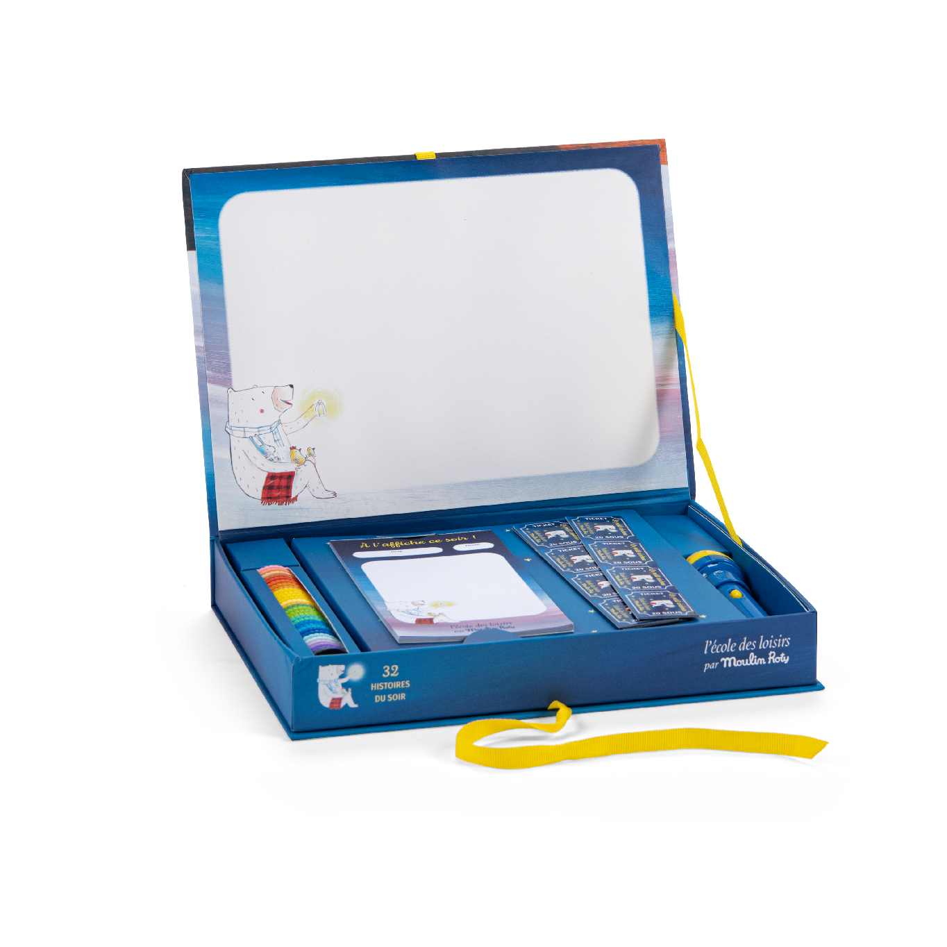 Coffret cinÃ©ma luxe 32 histoires du soir Ecole des loisirs Moulin Roty