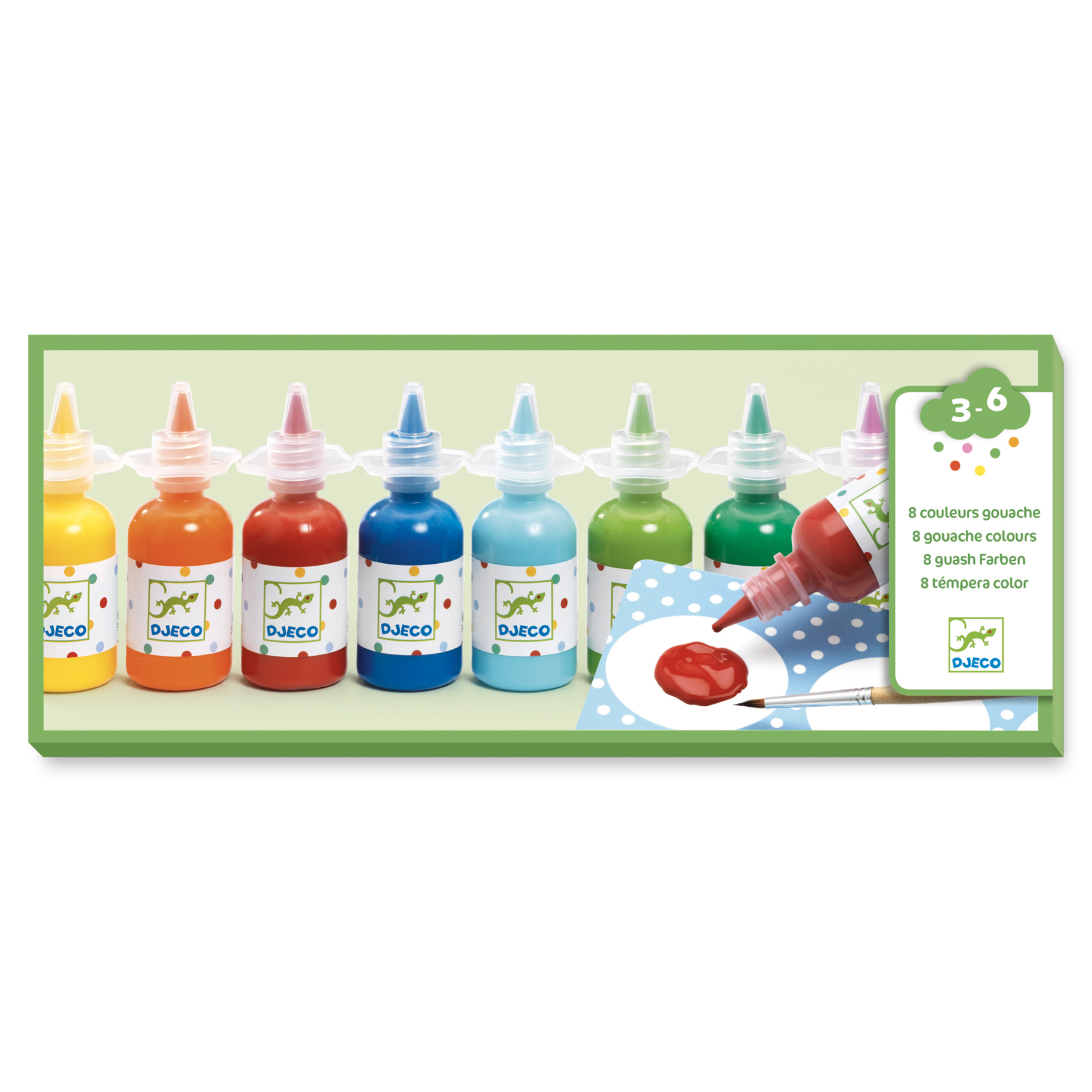 8 bouteilles de gouache Djeco