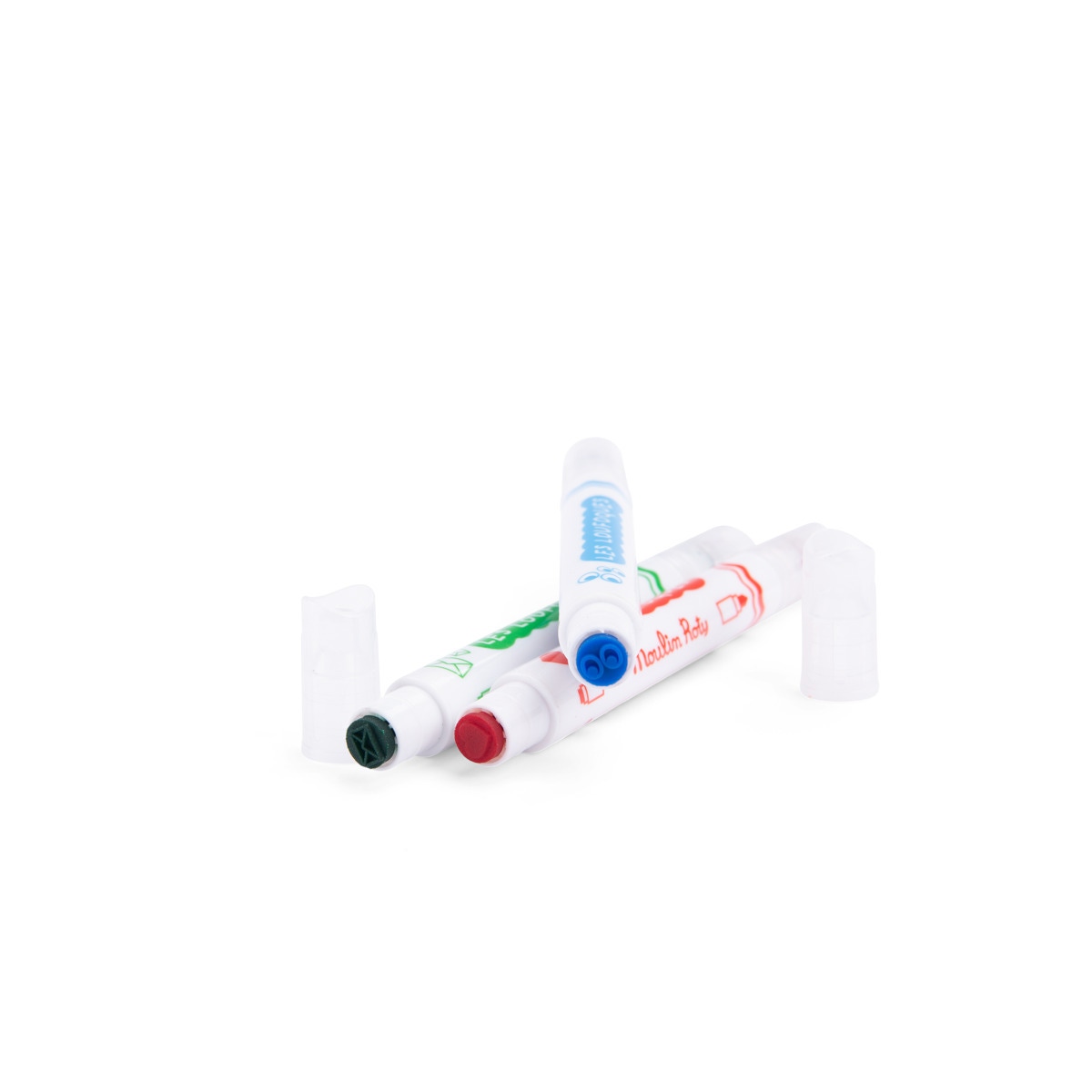 8 feutres tampons 2 en 1 Les Loufoques Moulin Roty