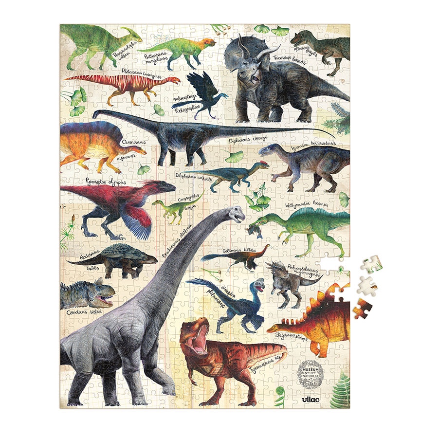 Puzzle dinosaures 500 pièces Museum Vilac