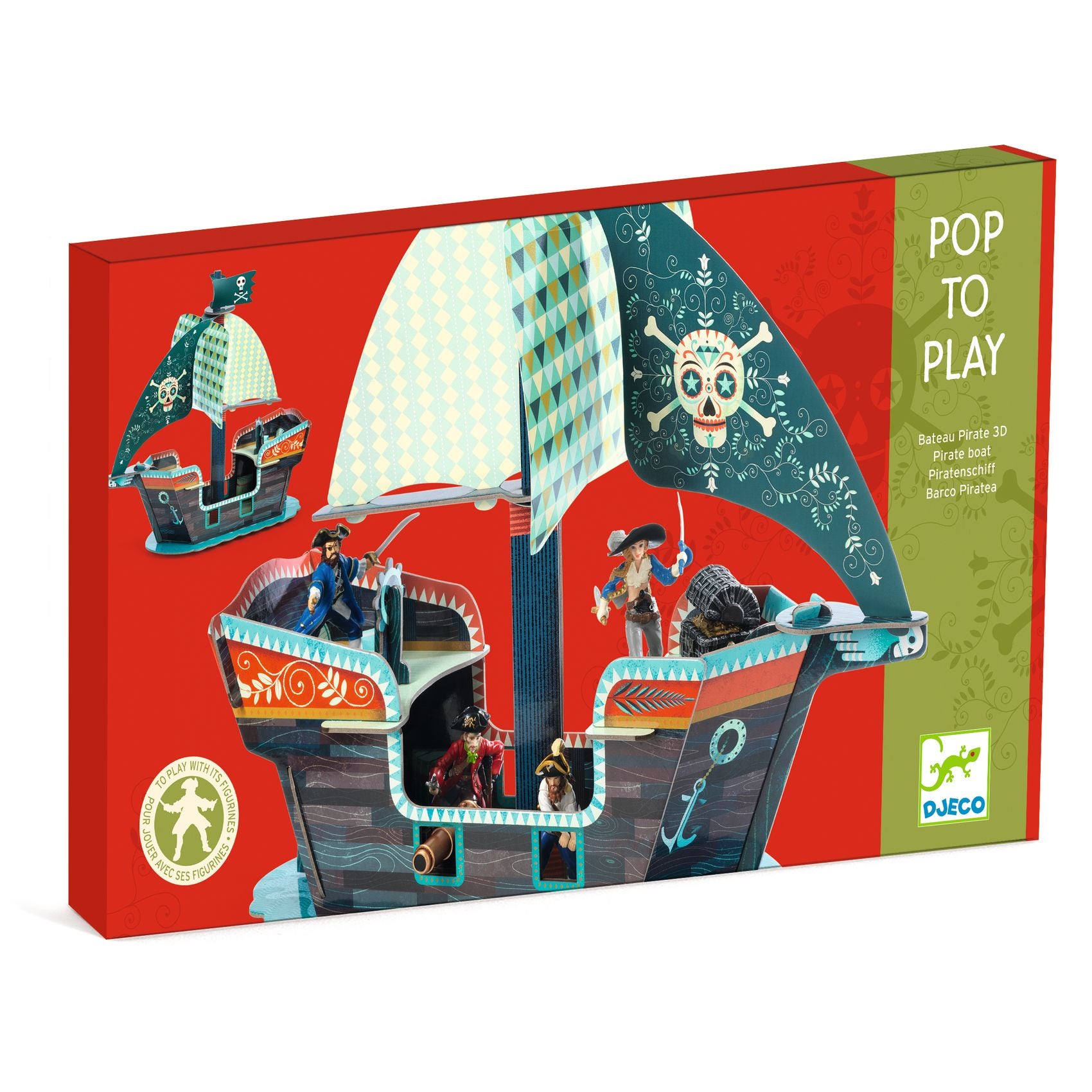 Bateau pirate 3D Pop To Play Djeco