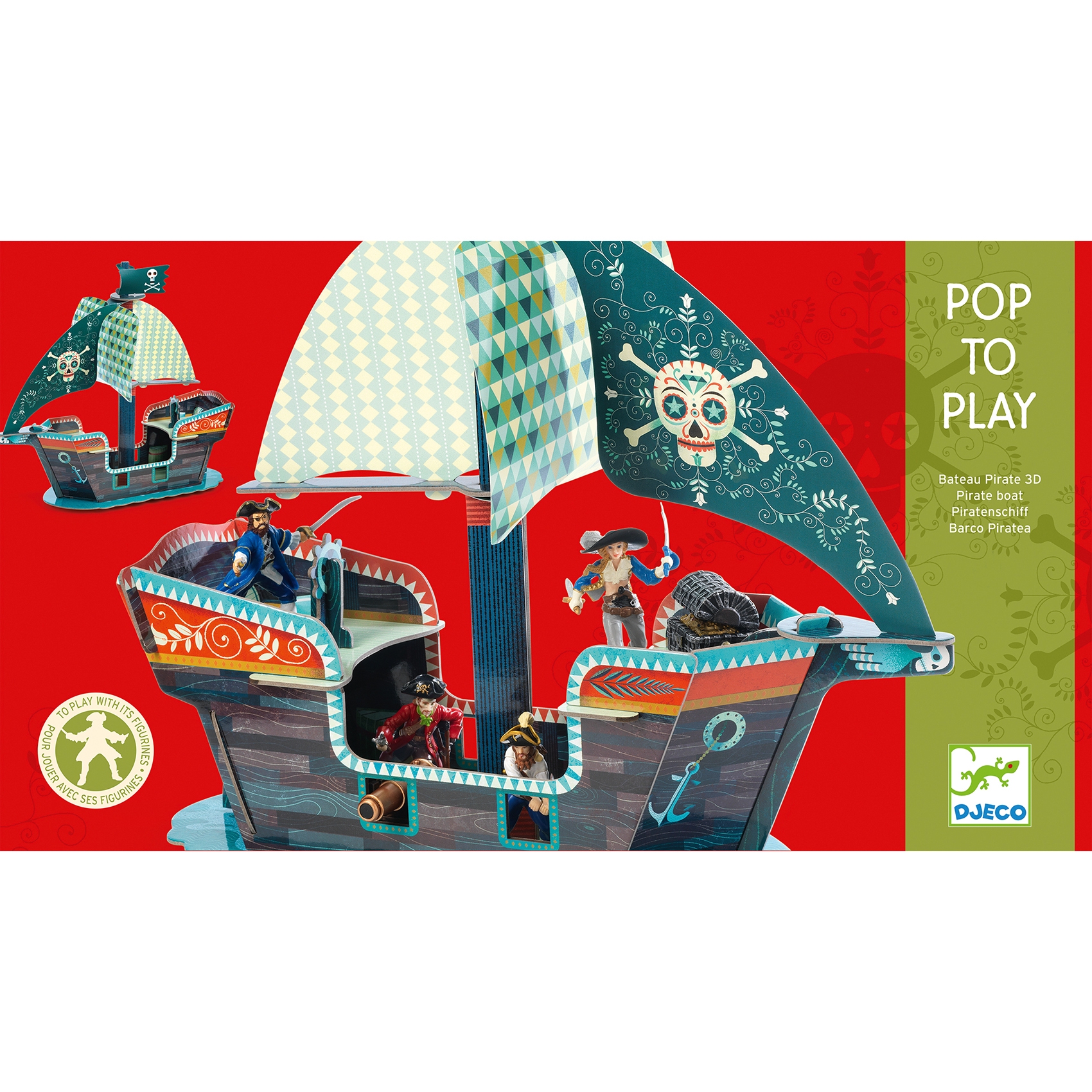 Bateau pirate 3D Pop To Play Djeco