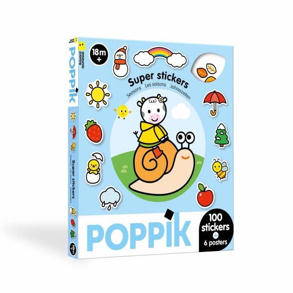 Boite de 100 stickers Les saisons Poppik