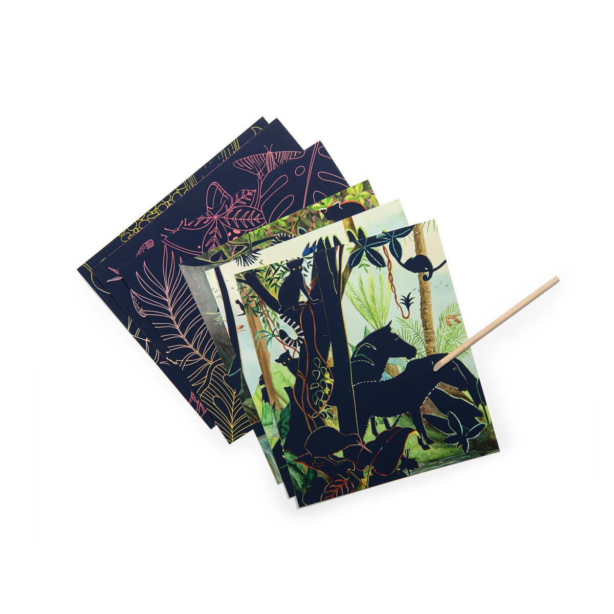 Cartes a gratter Tout autour du monde Moulin Roty