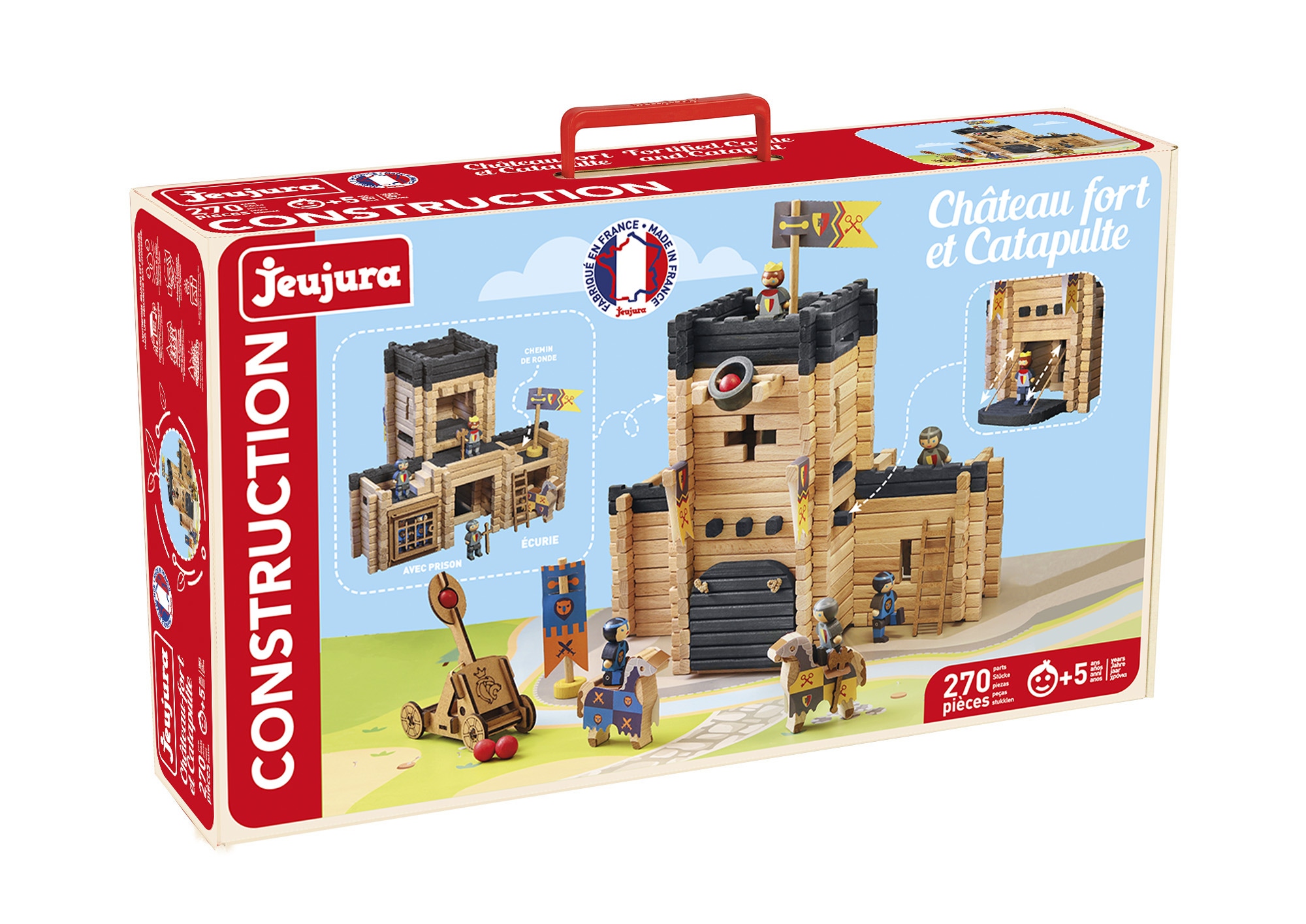 Chateau fort et catapulte 270 pieces Jeujura